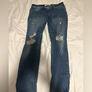Distressed Maurice’s denim boyfriend jeans